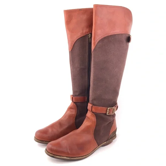 Patagonia Addie Rider Brown Leather Tall Riding Boots 9.5 - Picture 3 of 16